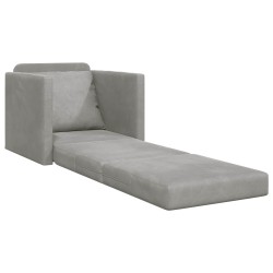 Canapé-Lit Gris clair 74 x 77 x 81 cm Velours 582435582435
