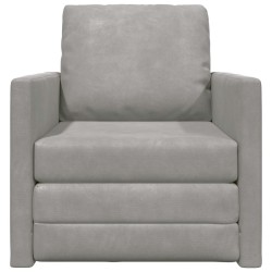Canapé-Lit Gris clair 74 x 77 x 81 cm Velours 582435582435