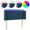 Tête de lit à LED Bleu foncé 93x16x78/88 cm Velours 582436582436