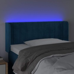 Tête de lit à LED Bleu foncé 93x16x78/88 cm Velours 582436582436