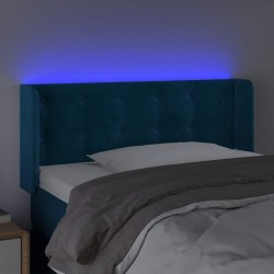 Tête de lit à LED Bleu foncé 93x16x78/88 cm Velours 582439582439
