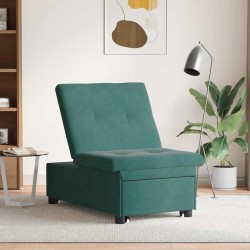Canapé-Lit Vert foncé 194 x 67 x 82 cm Velours 582440582440