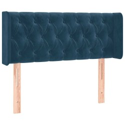 Tête de lit avec oreilles Bleu foncé 103x16x78/88 cm Velours 582442582442