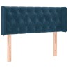 Tête de lit avec oreilles Bleu foncé 103x16x78/88 cm Velours 582442582442