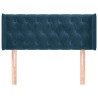 Tête de lit avec oreilles Bleu foncé 103x16x78/88 cm Velours 582442582442