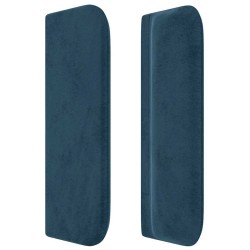 Tête de lit avec oreilles Bleu foncé 103x16x78/88 cm Velours 582442582442