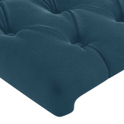 Tête de lit avec oreilles Bleu foncé 103x16x78/88 cm Velours 582442582442