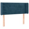 Tête de lit avec oreilles Bleu foncé 103x16x78/88 cm Velours 582444582444
