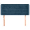 Tête de lit avec oreilles Bleu foncé 103x16x78/88 cm Velours 582444582444