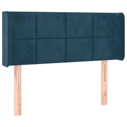 Tête de lit avec oreilles Bleu foncé 103x16x78/88 cm Velours 582446582446