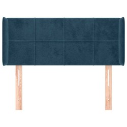 Tête de lit avec oreilles Bleu foncé 103x16x78/88 cm Velours 582446582446
