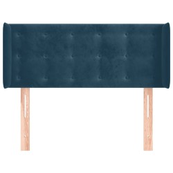Tête de lit avec oreilles Bleu foncé 103x16x78/88 cm Velours 582447582447