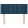 Tête de lit avec oreilles Bleu foncé 103x16x78/88 cm Velours 582447582447