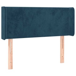 Tête de lit avec oreilles Bleu foncé 103x16x78/88 cm Velours 582448582448