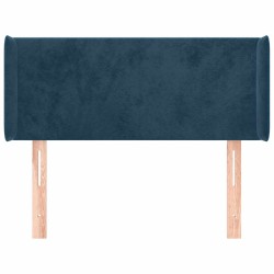 Tête de lit avec oreilles Bleu foncé 103x16x78/88 cm Velours 582448582448