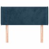 Tête de lit avec oreilles Bleu foncé 103x16x78/88 cm Velours 582448582448