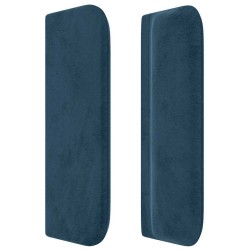 Tête de lit avec oreilles Bleu foncé 103x16x78/88 cm Velours 582448582448