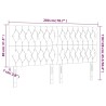 Tête de lit à LED Taupe 200x7x118/128 cm Tissu 582449582449