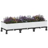 Jardinière avec Roues Blanc 120 x 40 x 33 cm PP 582458582458