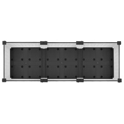 Jardinière avec Roues Blanc 120 x 40 x 33 cm PP 582458582458