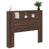 Tête de lit de rangement avec LED Chêne brun Bois d'ingénierie 582461582461