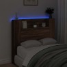 Tête de lit de rangement avec LED Chêne brun Bois d'ingénierie 582461582461