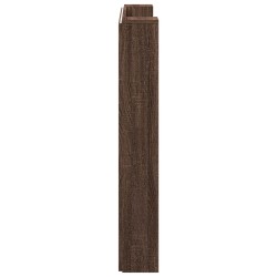 Tête de lit de rangement avec LED Chêne brun Bois d'ingénierie 582461582461