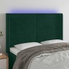 Tête de lit à LED Vert foncé 147x16x118/128 cm Velours 582468582468