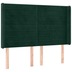 Tête de lit à LED Vert foncé 147x16x118/128 cm Velours 582468582468