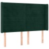 Tête de lit à LED Vert foncé 147x16x118/128 cm Velours 582468582468