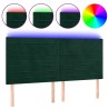 Tête de lit à LED Vert foncé 180x5x118/128 cm Velours 582469582469