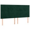 Tête de lit à LED Vert foncé 180x5x118/128 cm Velours 582469582469