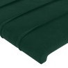 Tête de lit à LED Vert foncé 180x5x118/128 cm Velours 582469582469