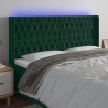 Tête de lit à LED Vert foncé 183x16x118/128 cm Velours  582473582473