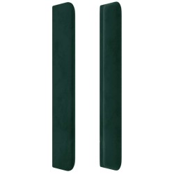 Tête de lit à LED Vert foncé 183x16x118/128 cm Velours 582474582474