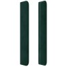 Tête de lit à LED Vert foncé 183x16x118/128 cm Velours 582474582474