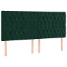 Tête de lit à LED Vert foncé 180x7x118/128 cm Velours 582475582475