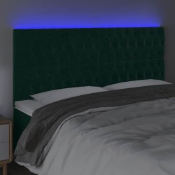Tête de lit à LED Vert foncé 180x7x118/128 cm Velours 582475582475