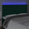 Tête de lit à LED Vert foncé 180x7x118/128 cm Velours 582475582475