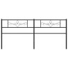 Tête de lit de remplacement métal noir 193 cm 582479582479