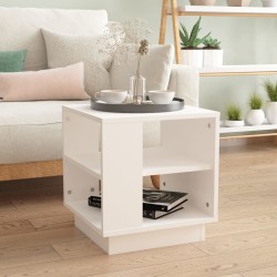 Table basse Blanc 40x40x43 cm Bois d'ingénierie 582484582484