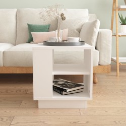 Table basse Blanc 40x40x43 cm Bois d'ingénierie 582484582484