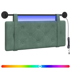 Tête de lit suspendue Avec lumière LED Vert Mer Velours 582485582485