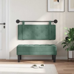 Tête de lit suspendue Avec lumière LED Vert Mer Velours 582485582485