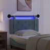 Tête de lit suspendue Avec lumière LED Vert Mer Velours 582485582485