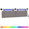 Tête de lit suspendue Avec lumière LED Taupe Tissu 582486582486
