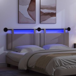 Tête de lit suspendue Avec lumière LED Taupe Tissu 582486582486