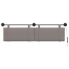 Tête de lit suspendue Avec lumière LED Taupe Tissu 582486582486