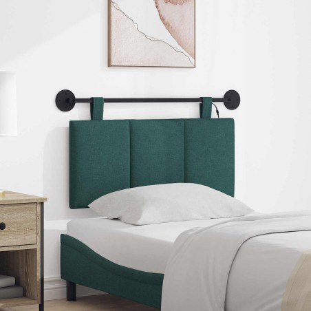 Tête de lit suspendue Avec lumière LED Vert foncé Tissu 582487582487