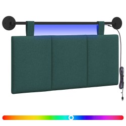 Tête de lit suspendue Avec lumière LED Vert foncé Tissu 582487582487